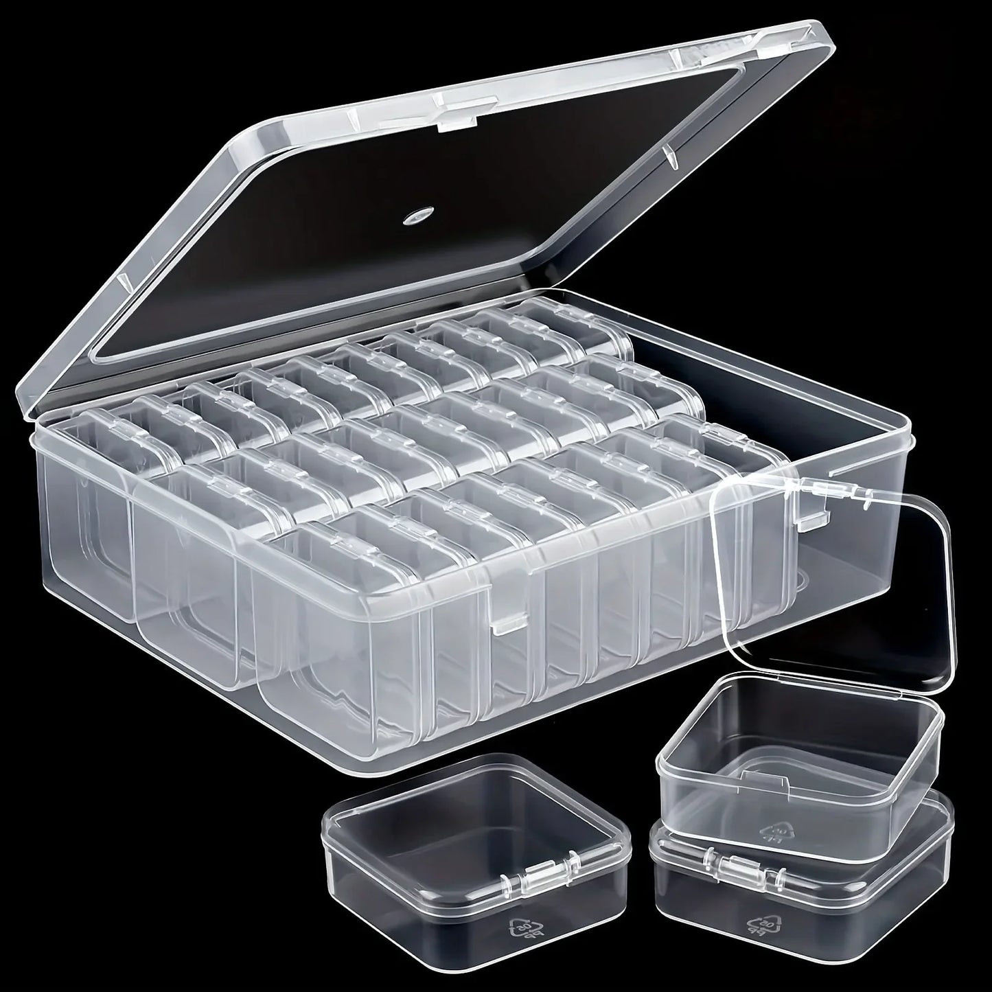 Transparent-bead Plastic Storage Box Desktop Bead-Making Separate Packaging Jewelry Accessory Transparent-plastic-beandesk-stora