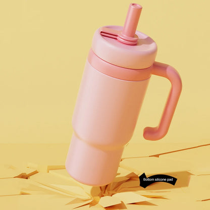 710ML Stainless Steel Whale Fountain Tumbler with Handle Leak Proof Whale Squirt Drinking Cup Water Bottle with Straw Cute Gift