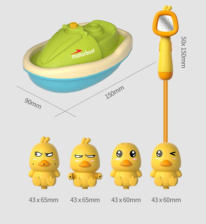 Baby Bath Toys Cute Duck Electric Water Spray Bathroom Bathing Toys Kids Bath And Shower Bathtubs Interactive Toddler Toys Gifts