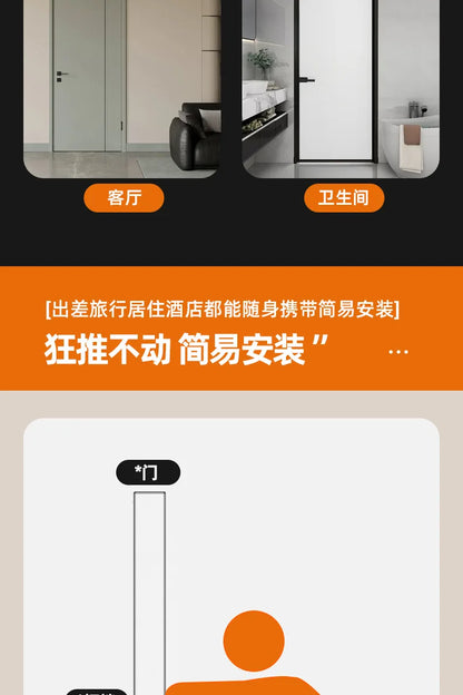 Black Door Block Door Stopper Door Entry Windproof Door Seam Stopper Anti-collision Safety Door Blockage Door Top Door Device