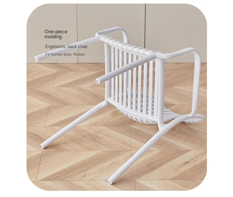 Balcony Plastic Backrest Leisure Luxury Chair Home Restaurant Dining Room Chair Sillas Para Comedor Beach Chairs For Kitchen