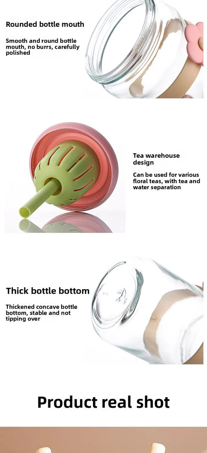 Cute Glass Flower Cartoon Tea Strainer