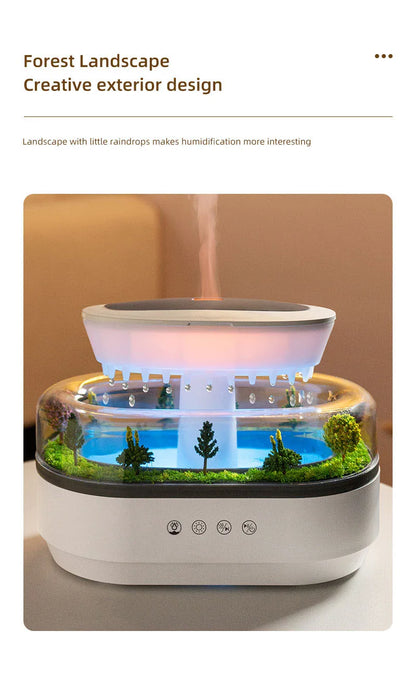 250ml Raindrop Aroma Diffuser with Color Light