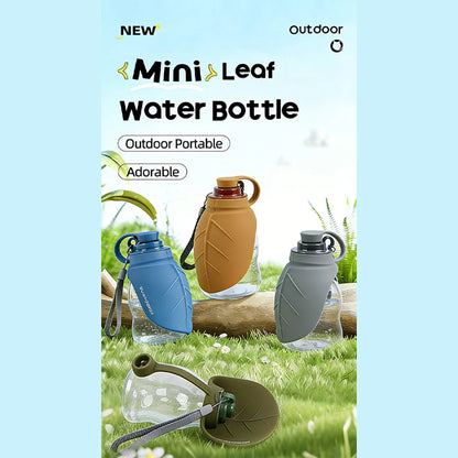New 300ml Dog Outdoor Kettle With Foldable Mini Silicone Leaf Dust Bottle Stopper Portable Water Dispenser Pet Water Dispenser