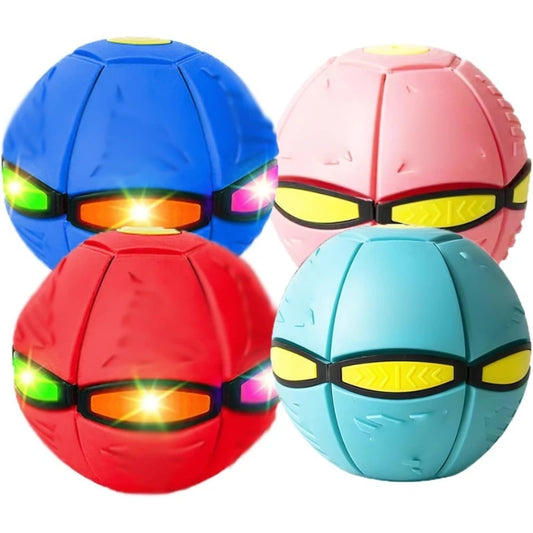 Magic Meta Ball with 3Lamps Magic Bouncing Ball Children's Bouncing Magic Flying Saucer Bouncy Ball Parent-Child Interaction Toy