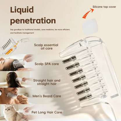Transparent Essential Oil Applicator Massage Comb