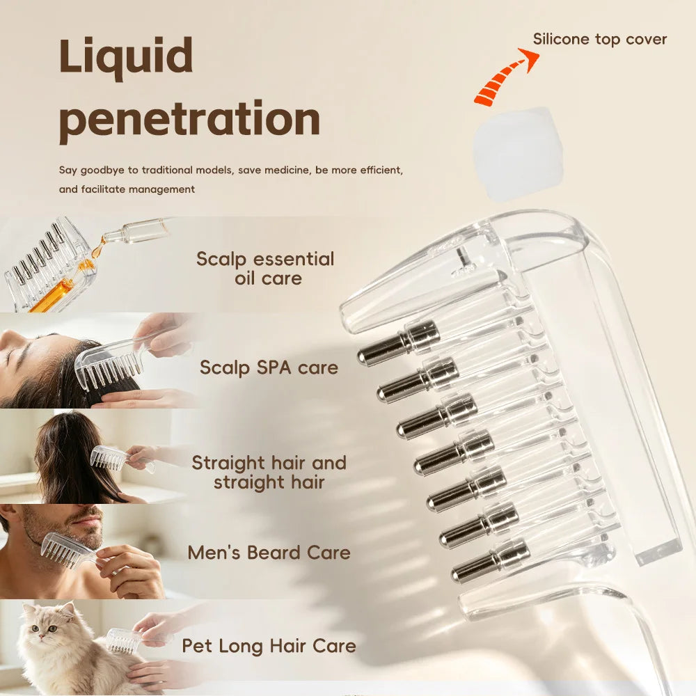 Transparent Essential Oil Applicator Massage Comb