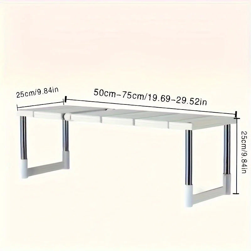 Adjustable Under-Sink Storage Rack - Stainless Steel Multi-Layer Space-Saving Storage Rack, Suitable for Kitchen and Bathroom Cabinets, Durable Design Without Wood, Easy to Install, Multi-Functional Under-Sink Organizer, Idea