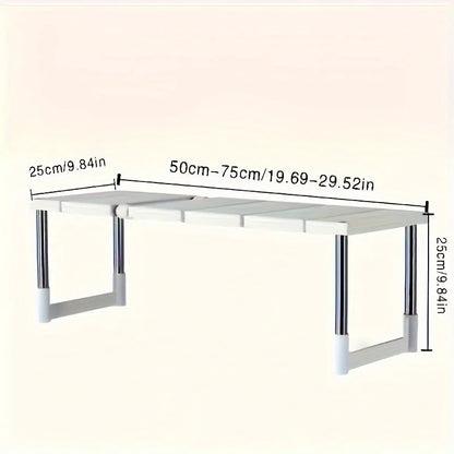 Adjustable Under-Sink Storage Rack - Stainless Steel Multi-Layer Space-Saving Storage Rack, Suitable for Kitchen and Bathroom Cabinets, Durable Design Without Wood, Easy to Install, Multi-Functional Under-Sink Organizer, Idea