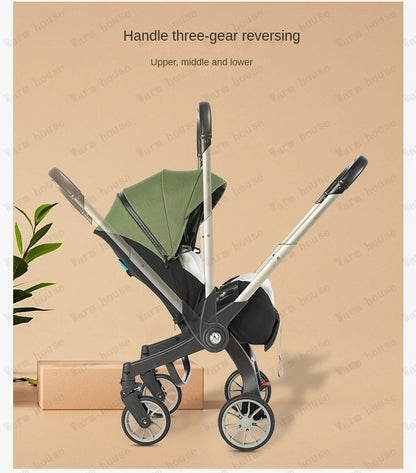 4-in-1 baby two-way stroller Multifunctional newborn baby stroller 3in1 Foldable Basket type seat baby carriage