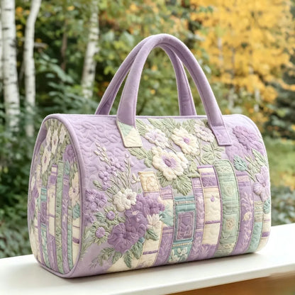 American style new women's literature retro book flower print circular handbag