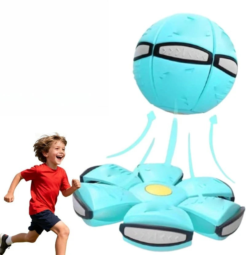 Magic Meta Ball with 3Lamps Magic Bouncing Ball Children's Bouncing Magic Flying Saucer Bouncy Ball Parent-Child Interaction Toy