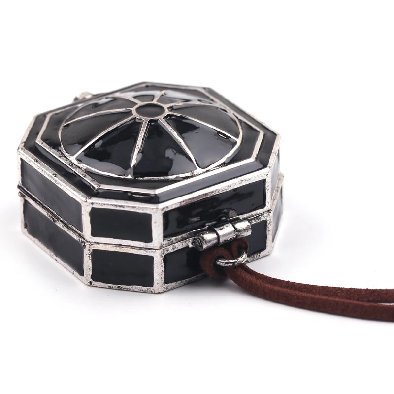 Jack Sparrow Box Compass Pendant Necklace Unisex Wanderlust Themed Cosplay Jewelry Choker for Men And Women