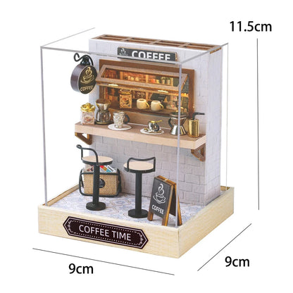 DIY Book Nook Kit Wooden Doll House 3D Puzzle Assembly Toy Home Bookend  Bookshelf Insert With Furniture Toys For Christmas Gift