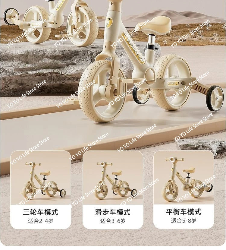 Children's balance scooter bike 1 to 3-6 years old children's baby toy bicycle 4-in-1 tricycle