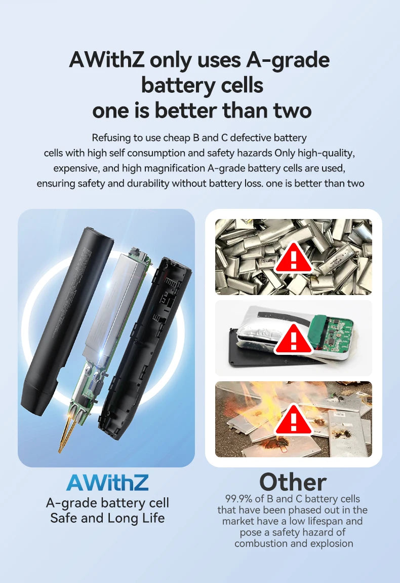 AWithZ Portable Spot Welder DIY Handheld Spot Welding Machine 90 Gears Adjustable Spot Welding for 18650 Lithium Battery