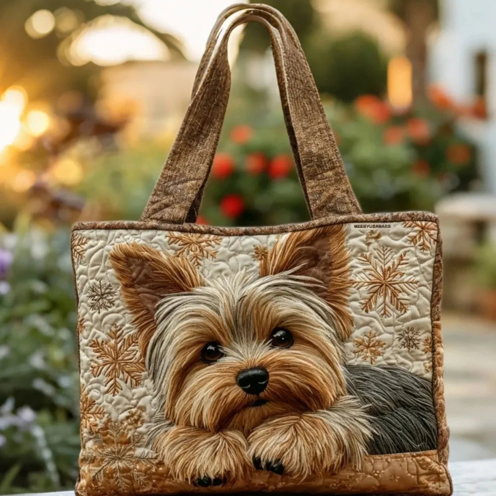 Portable Large Capacity Quilted Tote Bag 3D Printed Pattern