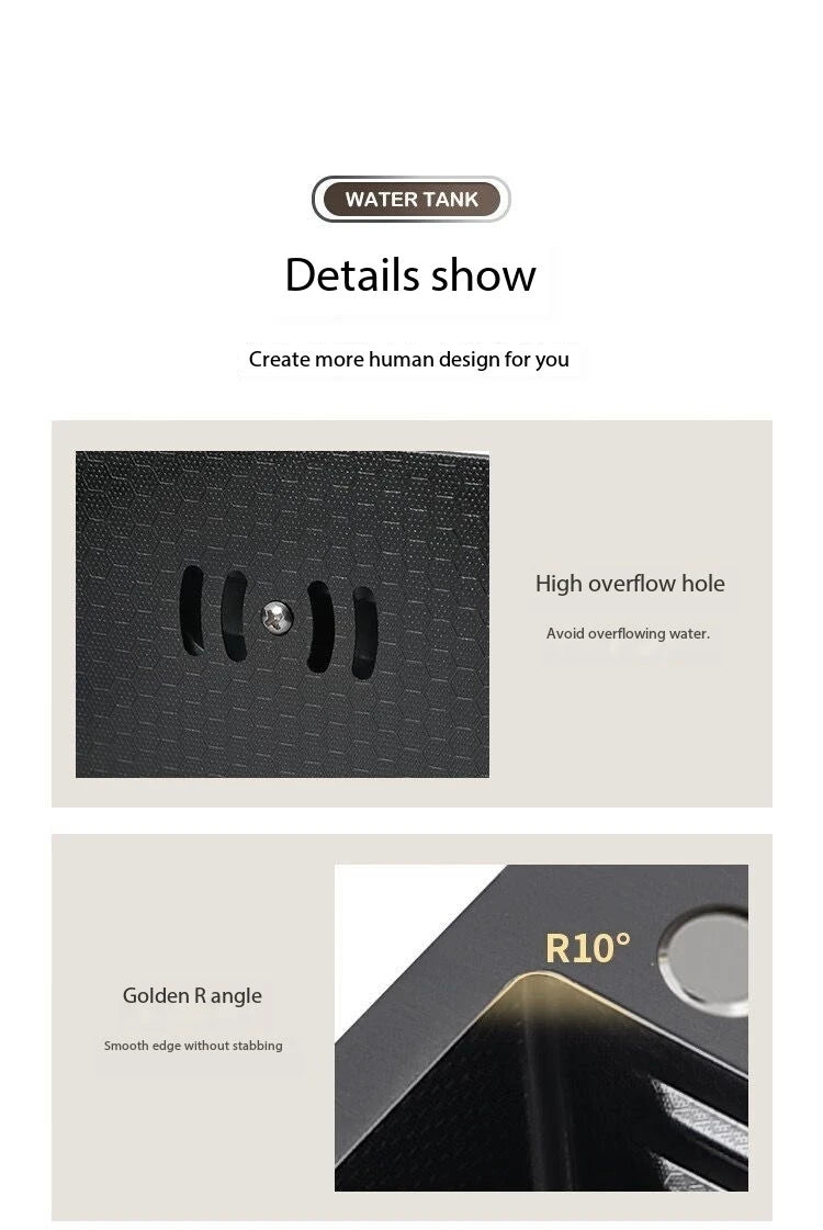 5.0MM Double Waterfall Sink Embossed Stainless Steel Kitchen Sink Large Single Slot Digital Display Wash Basin Dishwashing pond