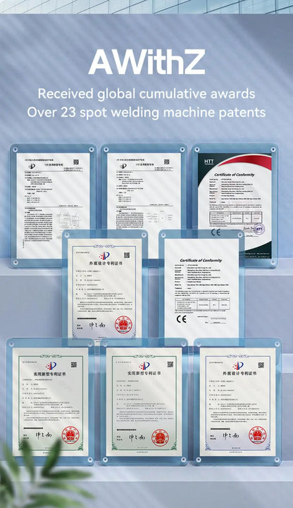 AWithZ Portable Spot Welder DIY Handheld Spot Welding Machine 90 Gears Adjustable Spot Welding for 18650 Lithium Battery