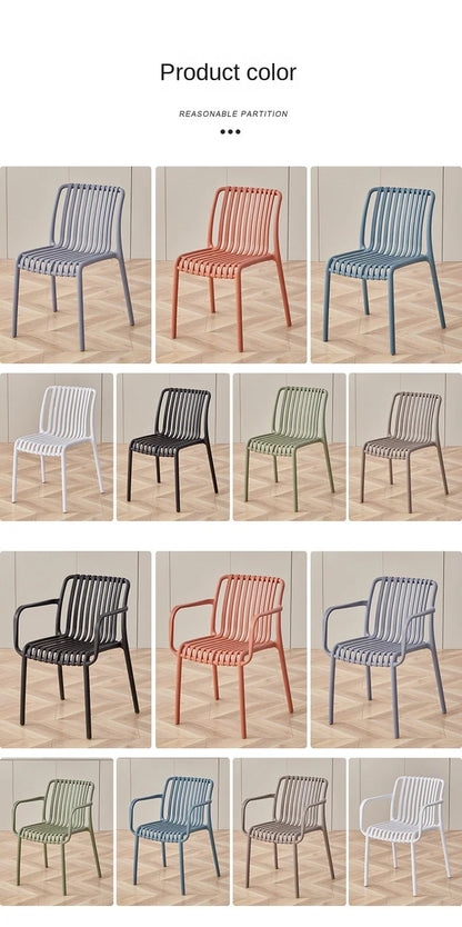 Balcony Plastic Backrest Leisure Luxury Chair Home Restaurant Dining Room Chair Sillas Para Comedor Beach Chairs For Kitchen