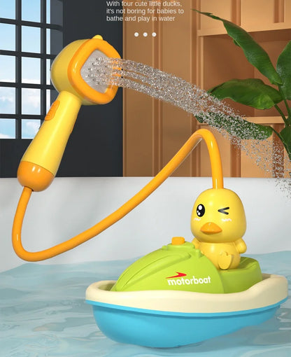 Baby Bath Toys Cute Duck Electric Water Spray Bathroom Bathing Toys Kids Bath And Shower Bathtubs Interactive Toddler Toys Gifts