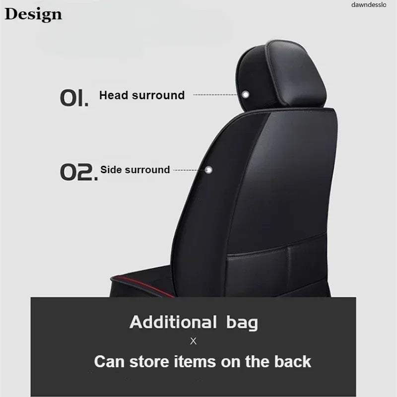 Auto Set Car Seat Covers PU Leather Single Front Split Bench Protector Four Season Universal Fit Most Car SUV Car Accessories