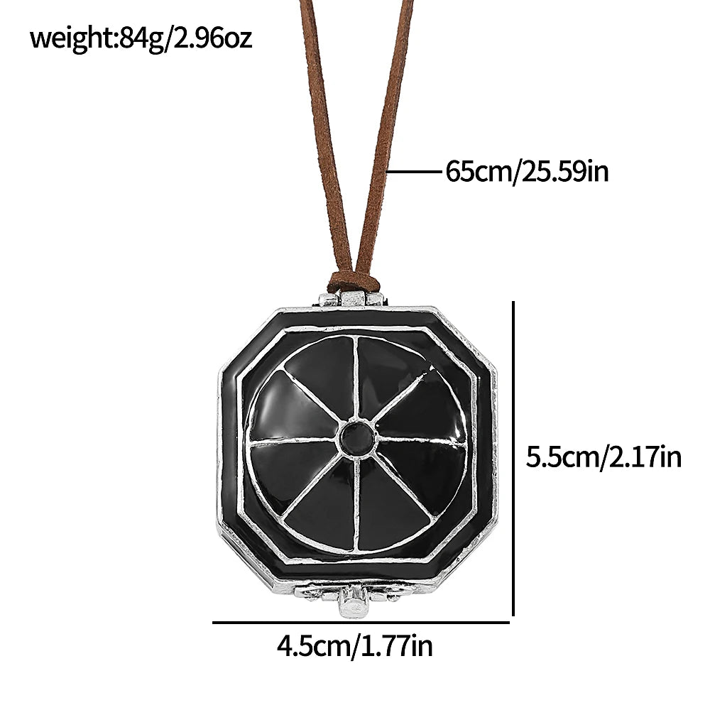 Jack Sparrow Box Compass Pendant Necklace Unisex Wanderlust Themed Cosplay Jewelry Choker for Men And Women