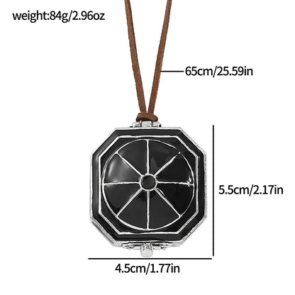 Jack Sparrow Box Compass Pendant Necklace Unisex Wanderlust Themed Cosplay Jewelry Choker for Men And Women