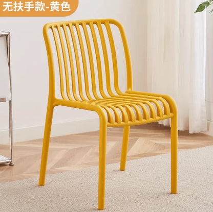 Balcony Plastic Backrest Leisure Luxury Chair Home Restaurant Dining Room Chair Sillas Para Comedor Beach Chairs For Kitchen