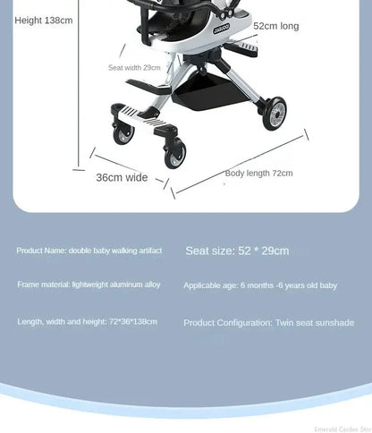 Twin Foldable Baby Stroller