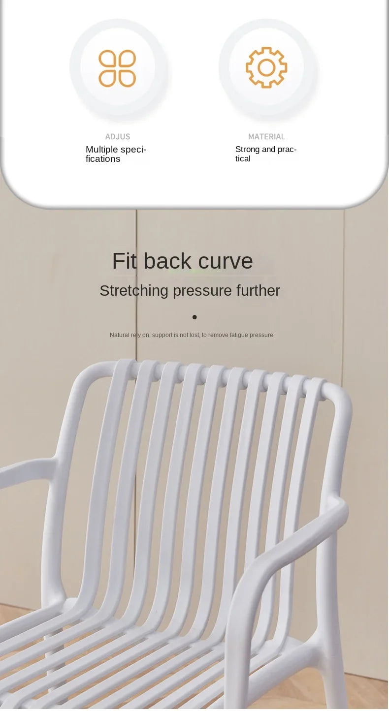 Balcony Plastic Backrest Leisure Luxury Chair Home Restaurant Dining Room Chair Sillas Para Comedor Beach Chairs For Kitchen