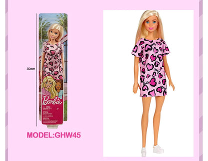 Original Mattel Barbie Fashionistas Doll Music Star Blonde Hair Bjd with Accessories Toys for Girls Collection Educational Props