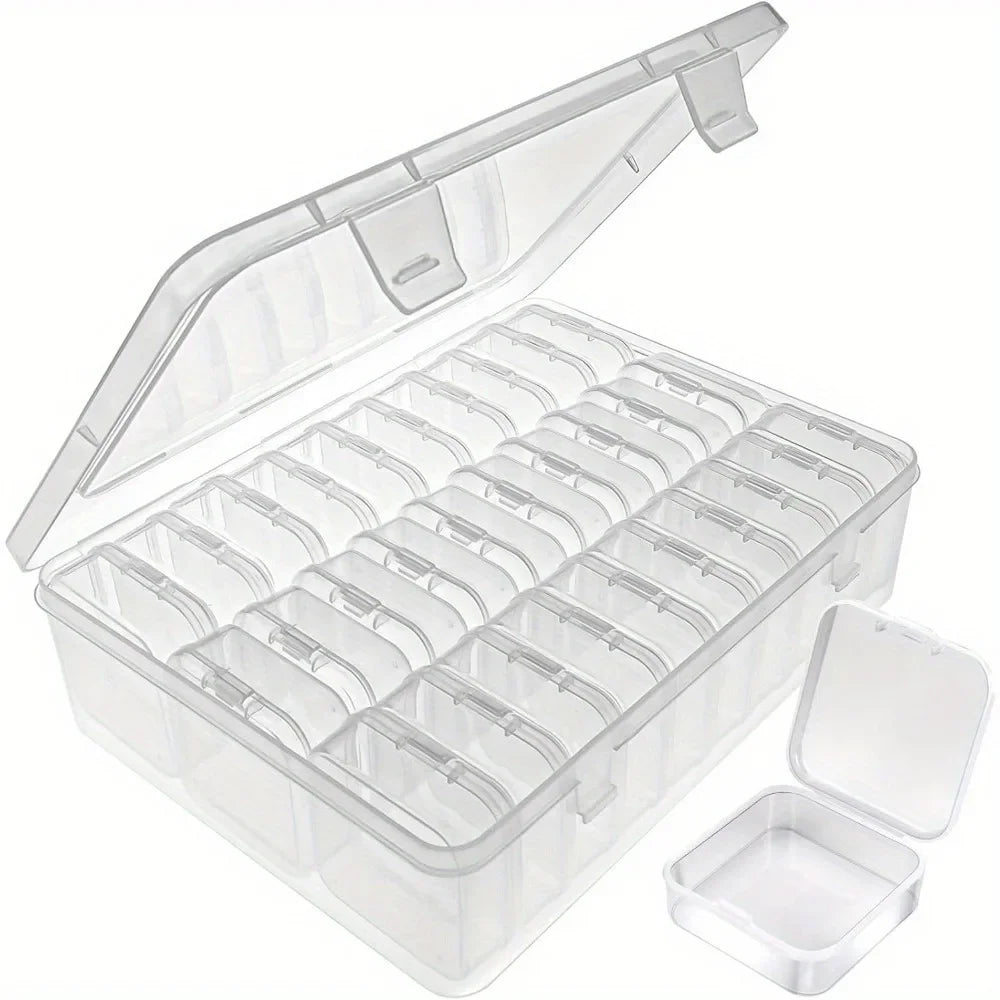 Transparent-bead Plastic Storage Box
