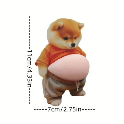 Cute Shiba Inu Silicone Belly Door Stopper,Self-Adhesive Sticker Door Stop ,Anti-Collision Stickers For Home Car Door Protector