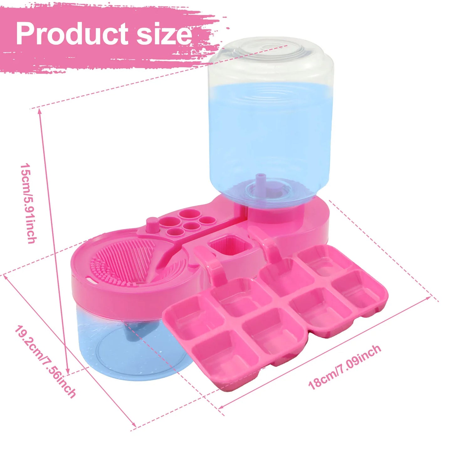 Paint Brush Washer with Drain Button Automatic Water Circulation Watercolor Pen Clean Bucket Art Painting Brush Cleaning Tool