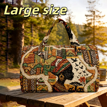 African female map print special festival bag
