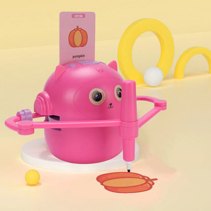 Smart Drawing Robot Educational Interactive Drawing Machine Painting Learning Toy with 2 Pens 100 Sheets Cards