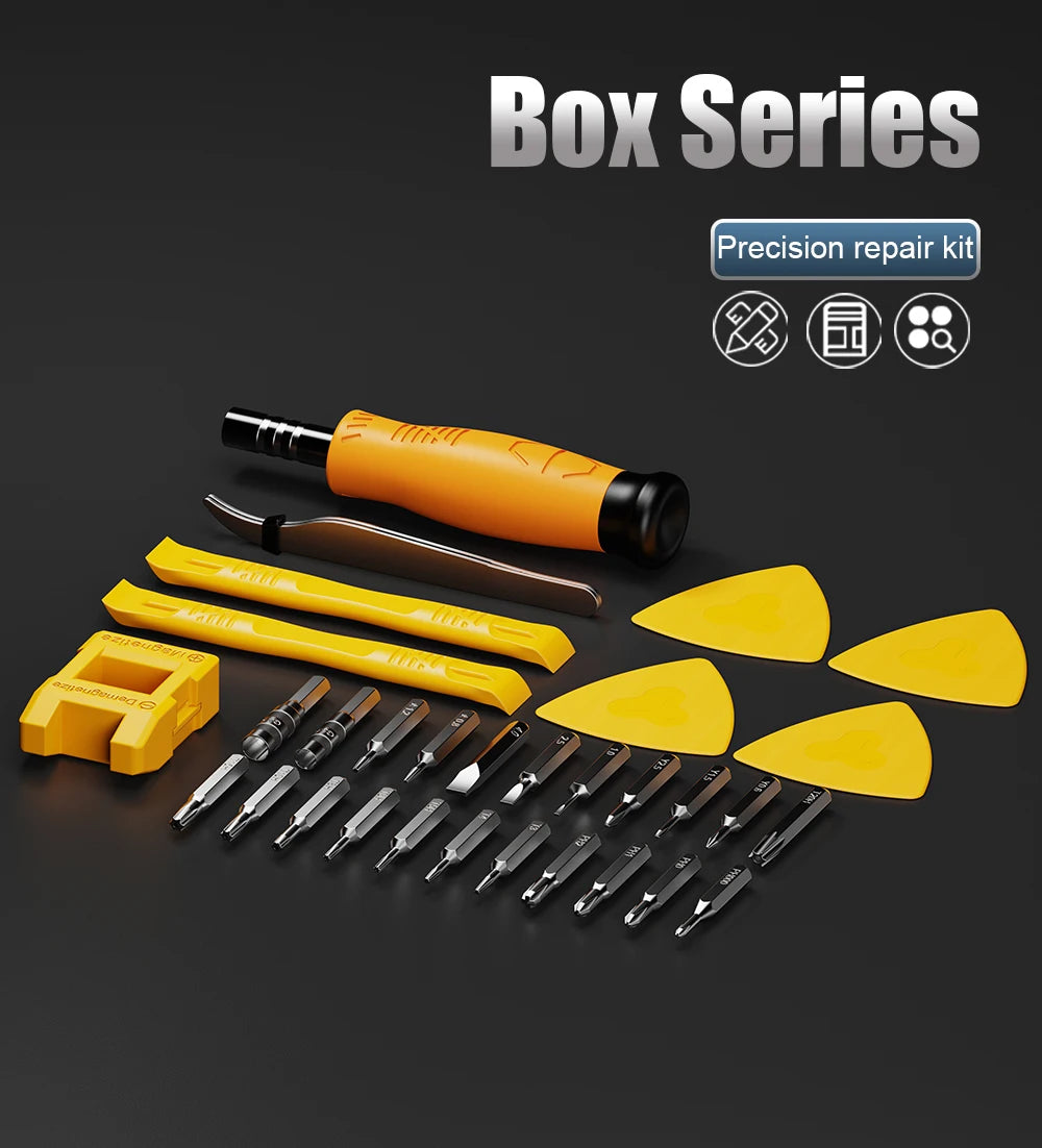 32 in 1 Multifunctional Screwdriver Set with 30 PCS Torx Phillips Magnetic Screw Driver Bits Hand Repair Tool for Phone Watch PC