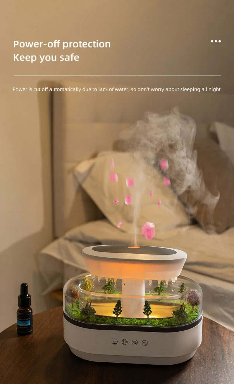 250ml Raindrop Aroma Diffuser with Color Light