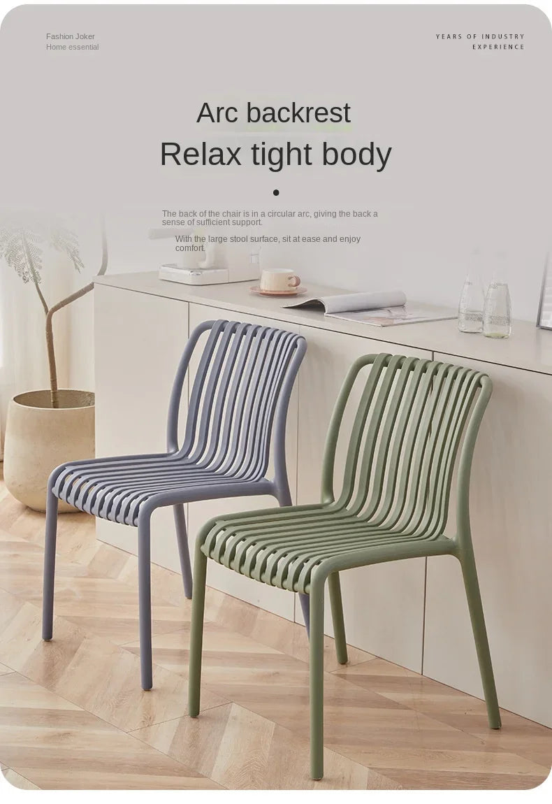 Balcony Plastic Backrest Leisure Luxury Chair Home Restaurant Dining Room Chair Sillas Para Comedor Beach Chairs For Kitchen