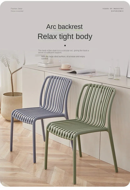Balcony Plastic Backrest Leisure Luxury Chair Home Restaurant Dining Room Chair Sillas Para Comedor Beach Chairs For Kitchen