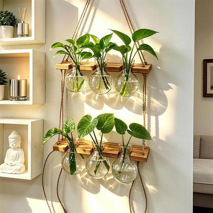 Wall‑Mounted Light Bulb Water Plant Vase