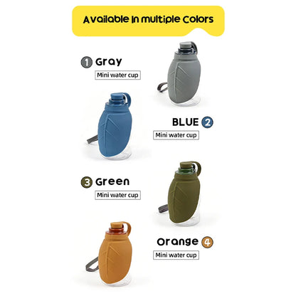 New 300ml Dog Outdoor Kettle With Foldable Mini Silicone Leaf Dust Bottle Stopper Portable Water Dispenser Pet Water Dispenser