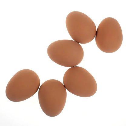 1 Pcs Novelty Bouncy Eggs Realistic Fake Rubber Bouncing BallsModel Farm Chicken Nesting Hen Hatching Egg Pet Toy Prank Joke