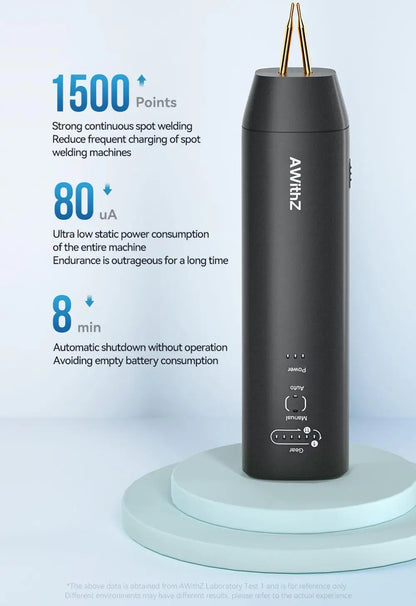 AWithZ Portable Spot Welder DIY Handheld Spot Welding Machine 90 Gears Adjustable Spot Welding for 18650 Lithium Battery