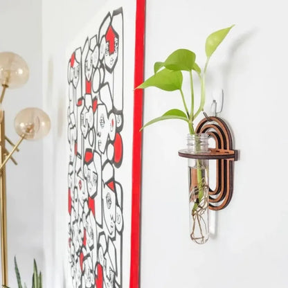 Wooden Wall Hanging Shelve Plant Flower Arrangement Plant Hangers