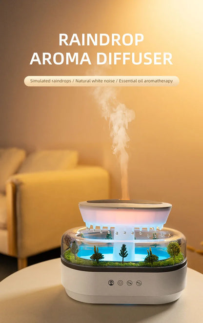 250ml Raindrop Aroma Diffuser with Color Light