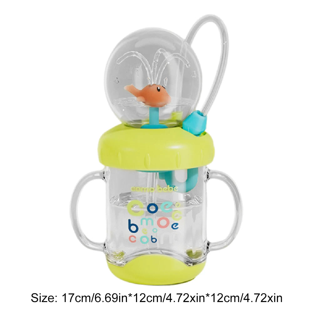 220/350ML Whale Fountain Tumbler Leak Proof Whale Water Cups Drinking Cup with Whale Squirt for Boys Girls