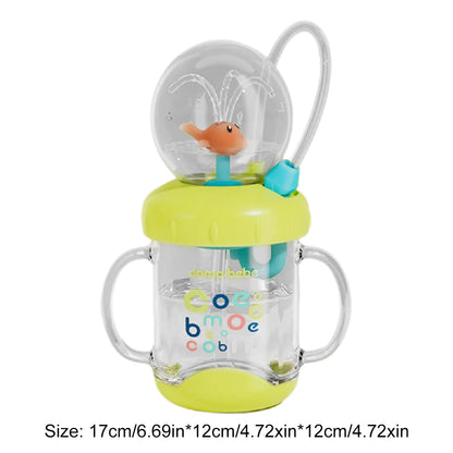 220/350ML Whale Fountain Tumbler Leak Proof Whale Water Cups Drinking Cup with Whale Squirt for Boys Girls