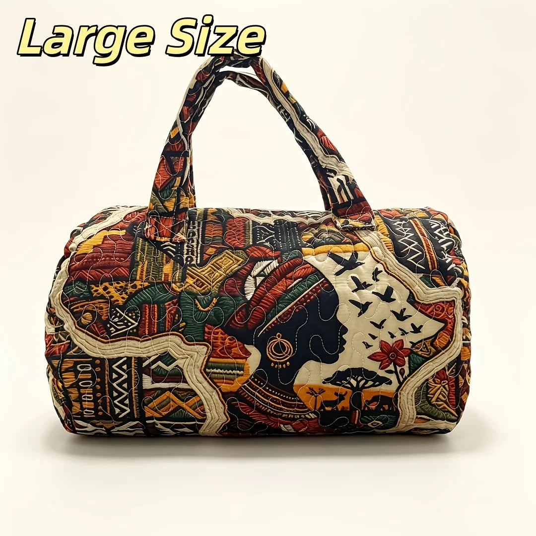 African female map print special festival bag